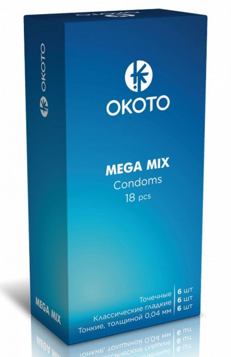 Презервативы OKOTO Mega Mix - 18 шт. - Sitabella - купить с доставкой в Копейске