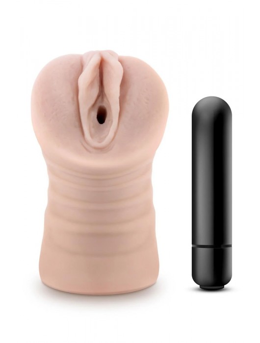 Телесный мастурбатор-вагина Ayumi с вибрацией - Blush Novelties - в Копейске купить с доставкой