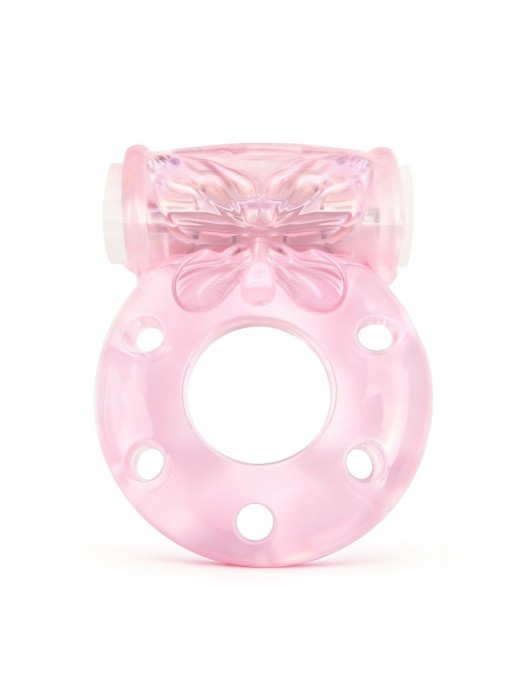 Розовое эрекционное виброкольцо с бабочкой - 1137 - в Копейске купить с доставкой