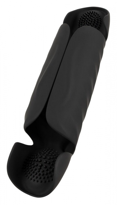 Черный вибромастурбатор с трехточечной стимуляцией Penis Trainer with 3 Point Stimulation - Orion - в Копейске купить с доставкой