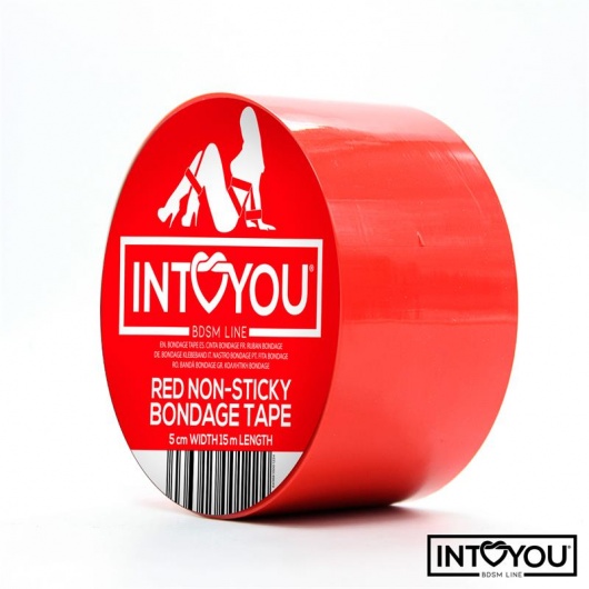 Красный скотч для фиксации Non-Sticky Bondage Tape - 15 м. - Intoyou - купить с доставкой в Копейске