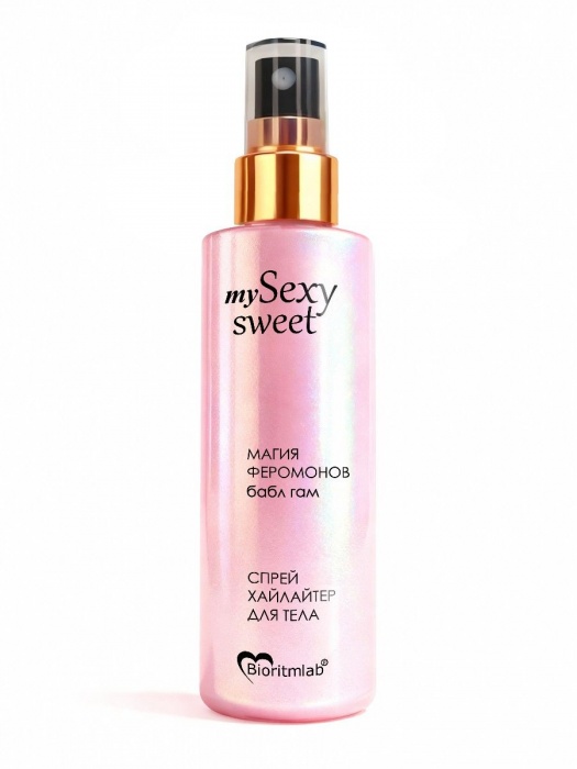 Спрей хайлайтер для тела Sexy Sweet с ароматом бабл-гам, шиммером и феромонами - 200 мл. -  - Магазин феромонов в Копейске