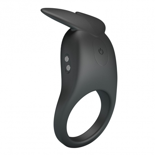 Черное перезаряжаемое виброкольцо Carlton - Baile - в Копейске купить с доставкой