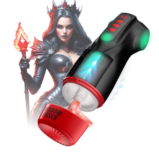 Интерактивный мастурбатор Raven с вакуумом, вибрацией и подсветкой - Shots Media BV - в Копейске купить с доставкой