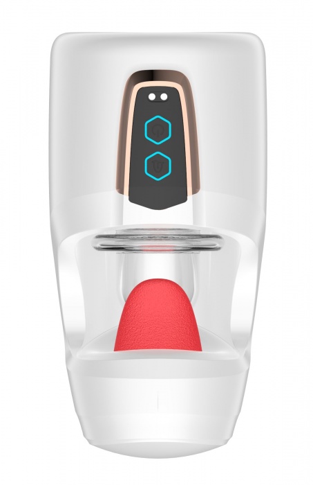 Белый мастурбатор с язычком и возвратно-поступательными движениями - Secwell - в Копейске купить с доставкой