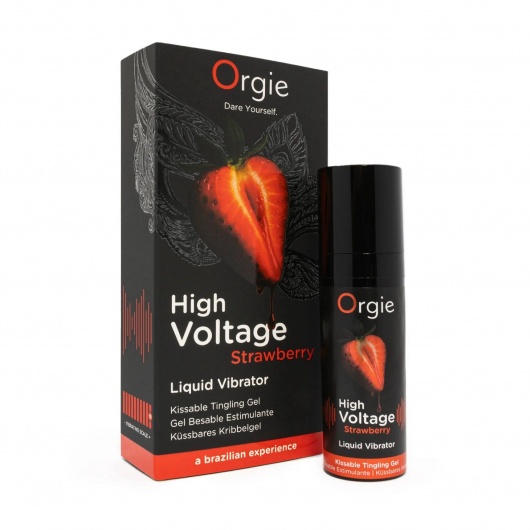 Жидкий вибратор Orgie High Voltage Strawberry - 15 мл. - ORGIE - купить с доставкой в Копейске