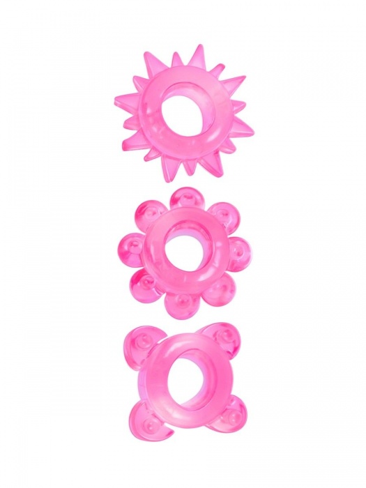 Комплект из 3 розовых эрекционных колец - Erowoman-Eroman - в Копейске купить с доставкой