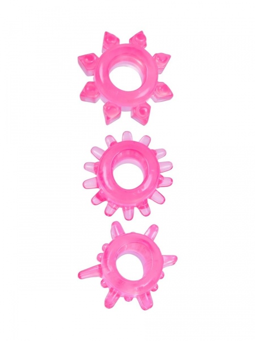 Комплект из трех розовых эрекционных колец - Erowoman-Eroman - в Копейске купить с доставкой