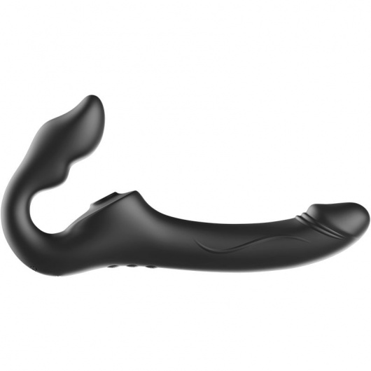 Черный безремневой страпон с 3 моторами - Ibiza - купить с доставкой в Копейске