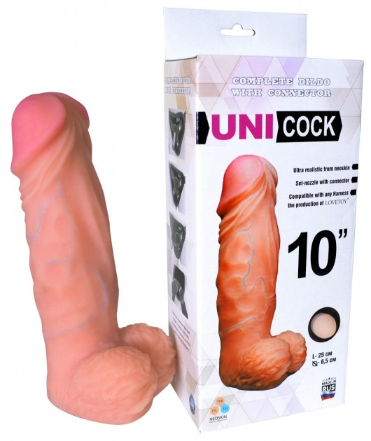 Фаллическая насадка Харнесс UNICOCK 10  - 25 см. - LOVETOY (А-Полимер) - купить с доставкой в Копейске