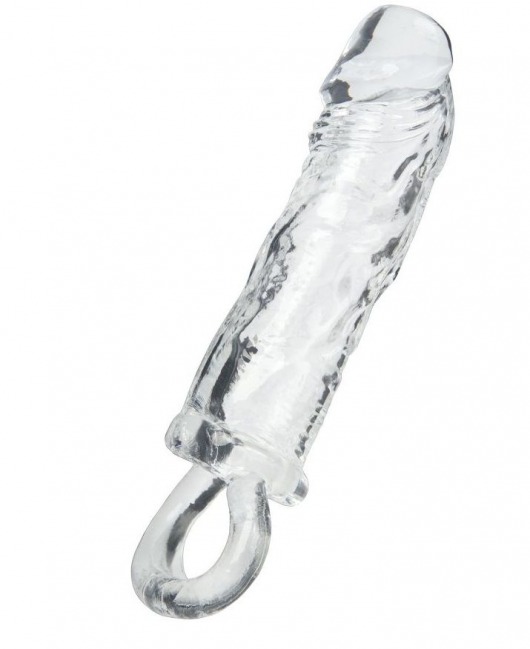 Прозрачная насадка с петлёй для фиксации - 14 см. - ToyFa - в Копейске купить с доставкой