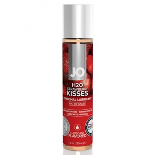 Смазка с ароматом клубники JO Flavored Strawberry Kiss - 30 мл. - System JO - купить с доставкой в Копейске