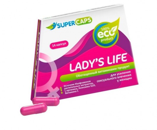 Возбуждающие капсулы Ladys Life - 14 капсул (0,35 гр.) - SuperCaps - купить с доставкой в Копейске