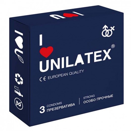 Ультрапрочные презервативы Unilatex Extra Strong - 3 шт. - Unilatex - купить с доставкой в Копейске