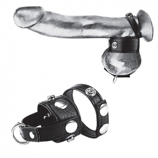 Утяжка для мошонки и пениса Cock Ring With 1  Ball Stretcher And Optional Weight Ring - BlueLine - купить с доставкой в Копейске