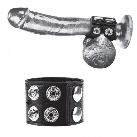 Ремень на член и мошонку 1.5  Cock Ring With Ball Strap - BlueLine - купить с доставкой в Копейске