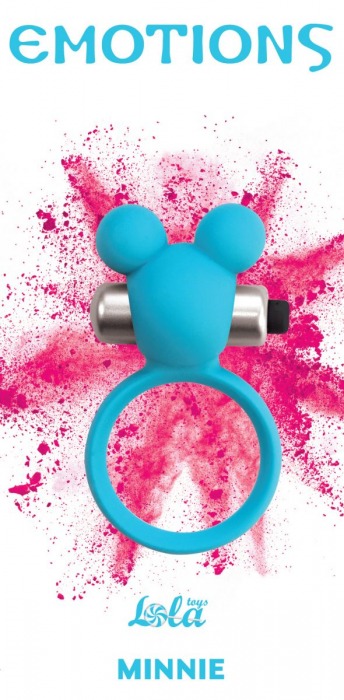 Голубое эрекционное виброколечко Emotions Minnie Breeze - Lola Games - в Копейске купить с доставкой