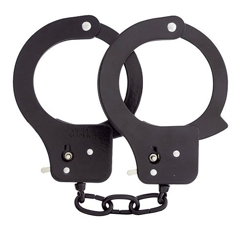 Чёрные наручники из листового металла BONDX METAL CUFFS BLACK - Dream Toys - купить с доставкой в Копейске