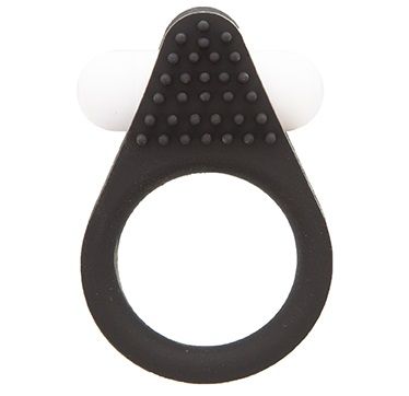 Чёрное эрекционное кольцо LIT-UP SILICONE STIMU RING 1 BLACK - Dream Toys - в Копейске купить с доставкой