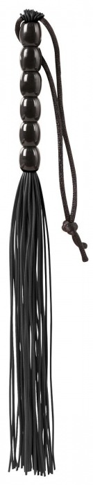 Чёрная мини-плеть из резины Rubber Mini Whip - 22 см. - Blush Novelties - купить с доставкой в Копейске