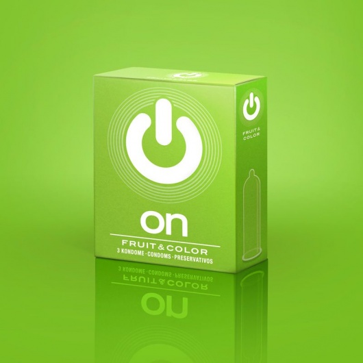 Цветные ароматизированные презервативы ON) Fruit   Color - 3 шт. - ON) - купить с доставкой в Копейске