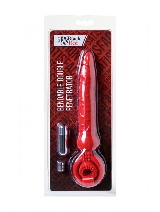 Красная вибронасадка с анальным стимулятором - ToyFa - в Копейске купить с доставкой