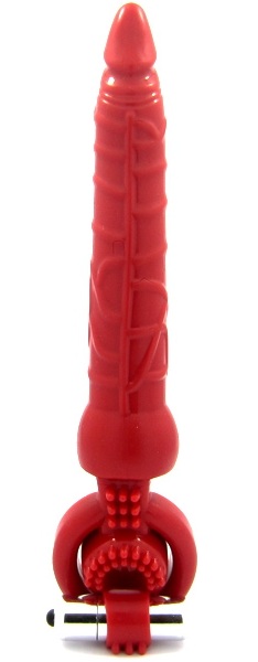 Красная вибронасадка с анальным стимулятором - ToyFa - в Копейске купить с доставкой