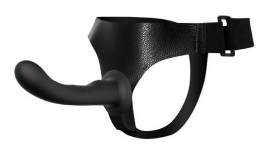 Страпон с изогнутой головкой Ultra Harness Curvy Dildo - 15,8 см. - Baile - купить с доставкой в Копейске
