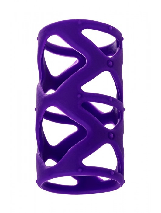 Фиолетовая насадка-сетка на пенис - 7,5 см. - A-toys - в Копейске купить с доставкой