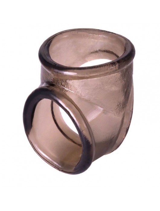 Дымчатое эрекционное кольцо с фиксацией мошонки - ToyFa - в Копейске купить с доставкой