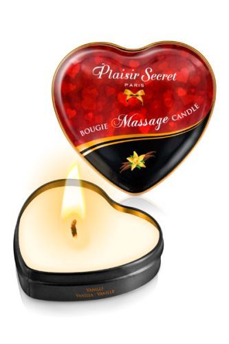 Массажная свеча с ароматом ванили Bougie Massage Candle - 35 мл. - Plaisir Secret - купить с доставкой в Копейске