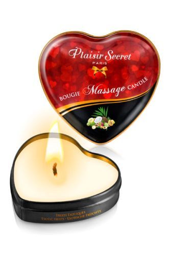 Массажная свеча с ароматом экзотических фруктов Bougie Massage Candle - 35 мл. - Plaisir Secret - купить с доставкой в Копейске