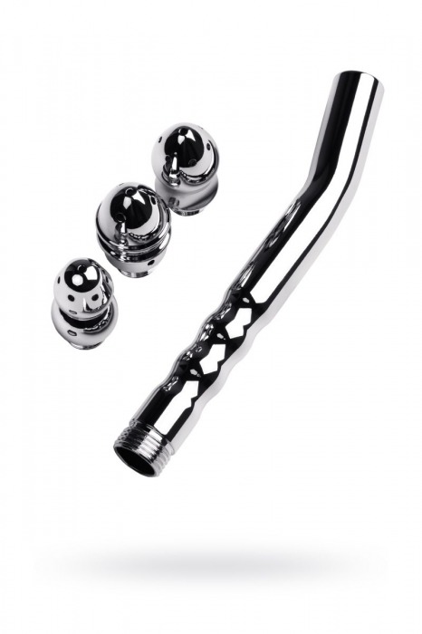 Металлический анальный душ с тремя насадками - ToyFa - купить с доставкой в Копейске
