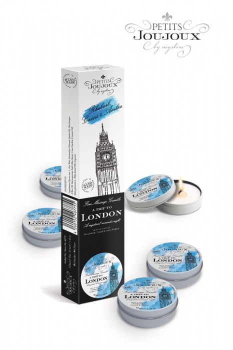 Набор из 5 свечей Petits Joujoux London с ароматом ревеня, амбры и чёрной смородины - MyStim - купить с доставкой в Копейске