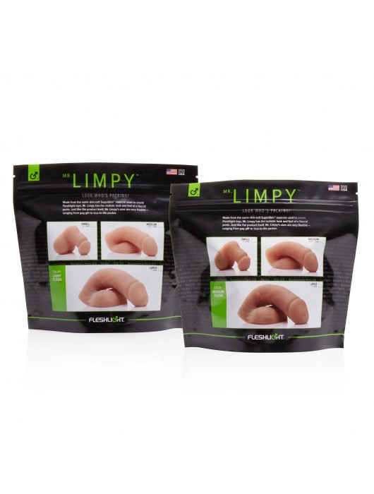 Мягкий имитатор пениса Fleshton Limpy среднего размера - 17 см. - Fleshlight - купить с доставкой в Копейске