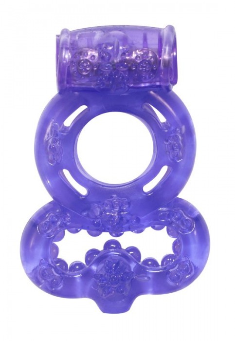 Фиолетовое эрекционное кольцо Rings Treadle с подхватом - Lola Games - в Копейске купить с доставкой