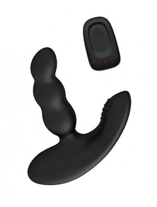 Черный силиконовый стимулятор простаты Levett Nitoc с пультом ДУ - Levett - в Копейске купить с доставкой