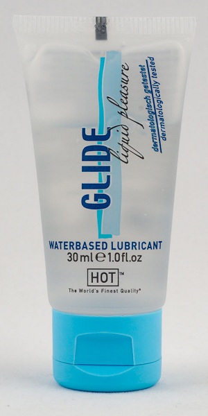 Интимная смазка на водной основе Glide - 30 мл. - HOT - купить с доставкой в Копейске