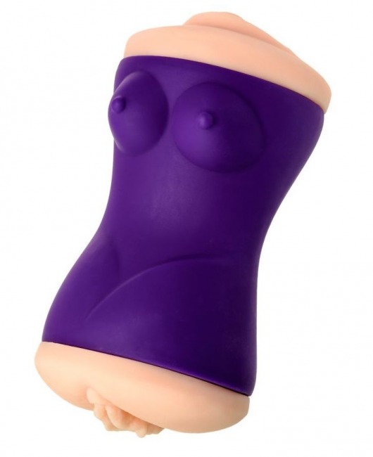 Двухсторонний мастурбатор JOS YARA в фиолетовой колбе - JOS - в Копейске купить с доставкой