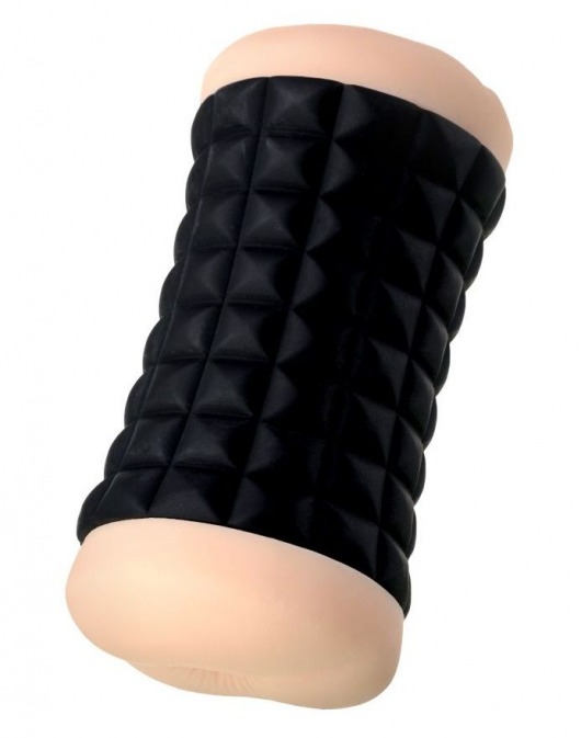 Двухсторонний мастурбатор JOS JANICE в черном цилиндре - JOS - в Копейске купить с доставкой