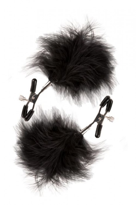 Зажимы для сосков с пухом FEATHERED NIPPLE CLAMPS - Blush Novelties - купить с доставкой в Копейске