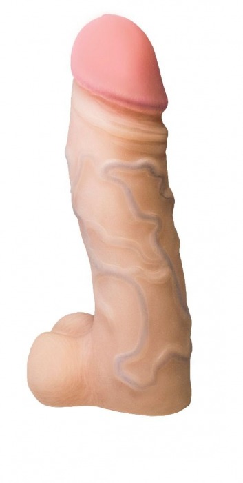 Реалистичная насадка с мошонкой REAL Standard - 15,5 см. - LOVETOY (А-Полимер) - купить с доставкой в Копейске