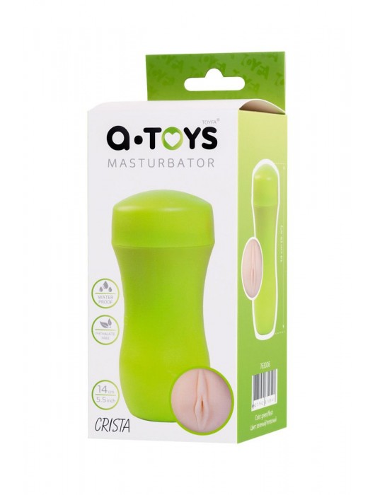 Мастурбатор-вагина A-Toys в зеленой колбе - A-toys - в Копейске купить с доставкой