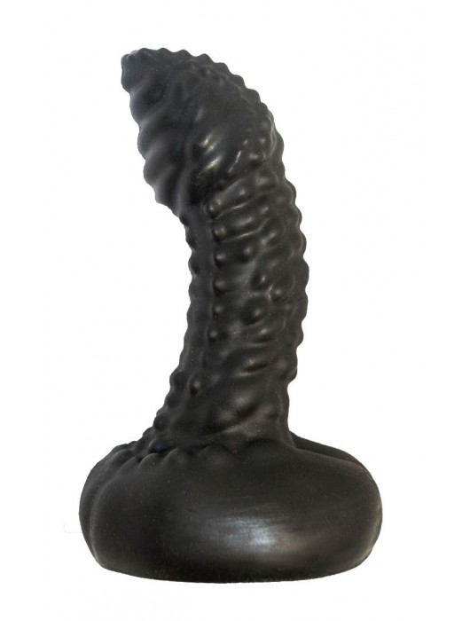 Чёрный анальный плаг с пупырышками для стимуляции простаты - 9,5 см. - LOVETOY (А-Полимер) - в Копейске купить с доставкой