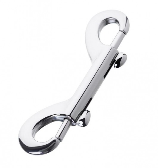 Серебристый двухсторонний карабин TOYFA Metal - ToyFa - купить с доставкой в Копейске