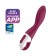 Малиновый вибромассажер для стимуляции G-точки Heated Thrill - 20,6 см. - Satisfyer купить в Копейске с доставкой в Orgasmix.ru Малиновый вибромассажер для стимуляции G-точки Heated Thrill - 20,6 см. - Satisfyer