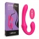 Розовый вибратор с клиторальным отростком и пультом ДУ- 19,6 см. - I-MOON купить в Копейске с доставкой в Orgasmix.ru Розовый вибратор с клиторальным отростком и пультом ДУ- 19,6 см. - I-MOON