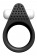 Чёрное эрекционное кольцо LIT-UP SILICONE STIMU RING 1 BLACK - Dream Toys - в Копейске купить с доставкой